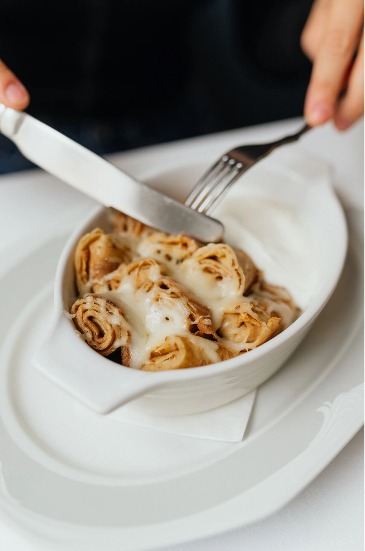 Crêpes z kurczakiem i pieczarkami 