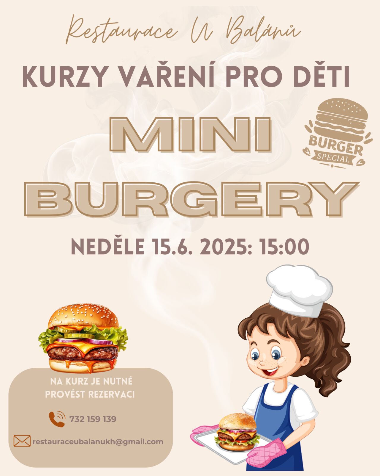 KURZ VAŘENÍ PRO DĚTI - MINI BURGERY