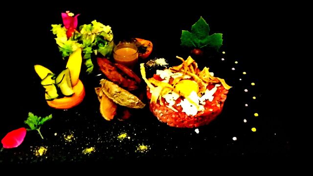 tartare de boeuf au pesto