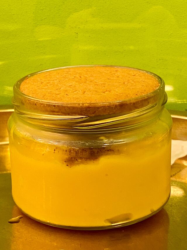 Natillas de Vainilla y Canela con Galleta