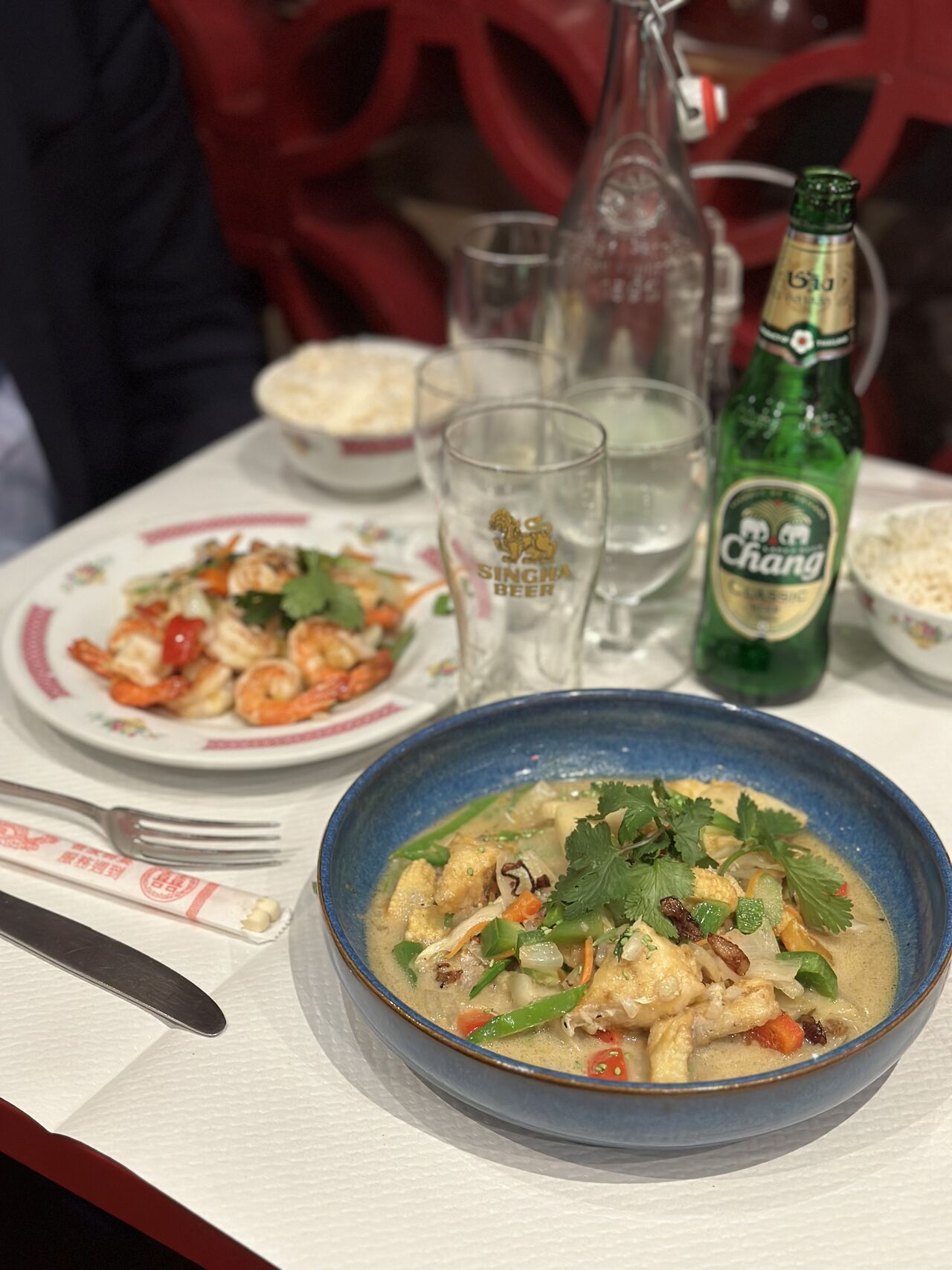 Cabillaud au curry vert thaïlandais