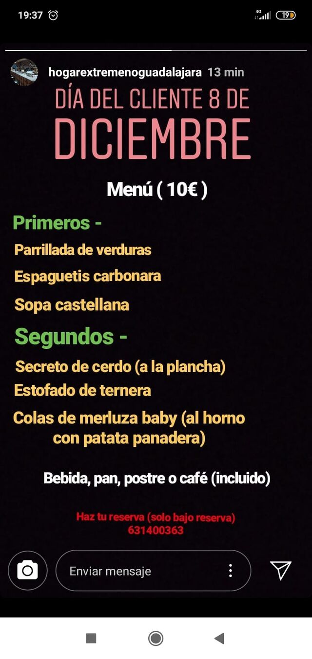 Menu para todos los bolsillos .solo bajo reserva