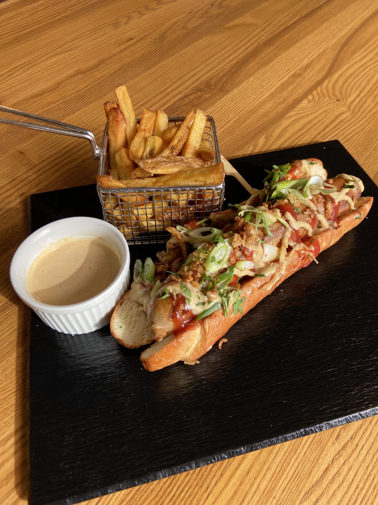 Old school hod dog, hranolky