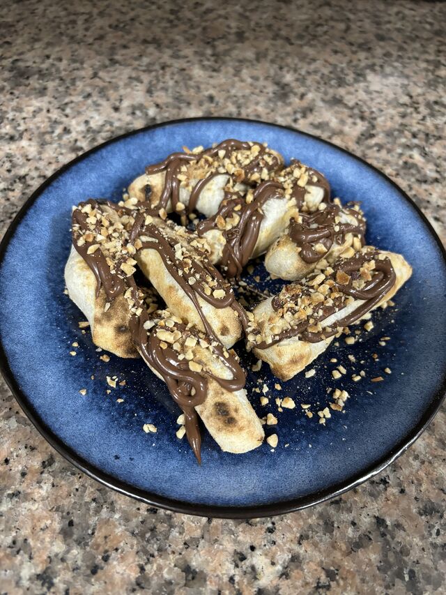 Gressins au Nutella et noisettes du Piémont