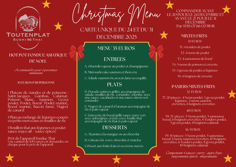 menu noel et nouvel an 2025