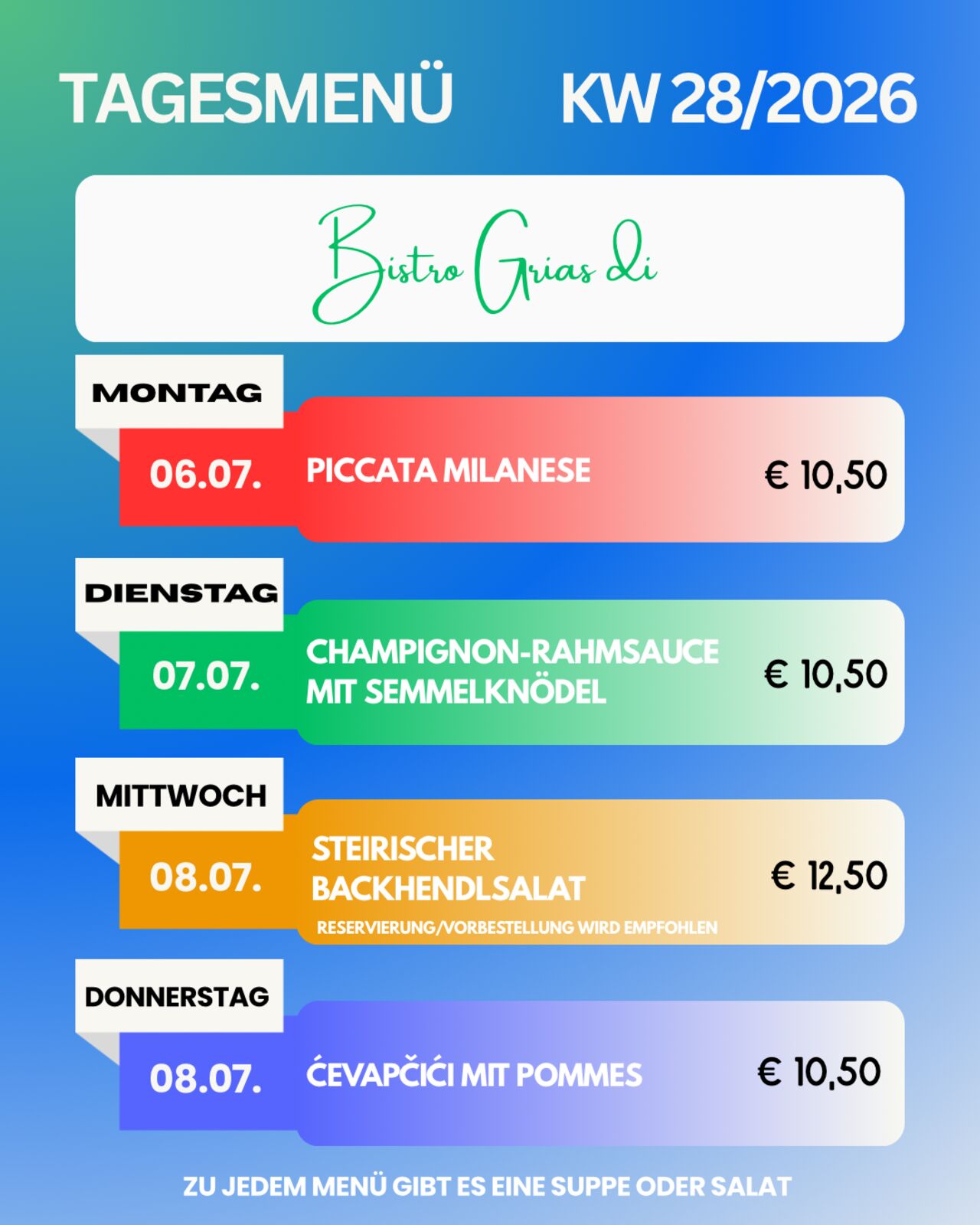 Unsere Tagesangebote!