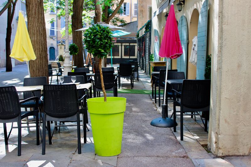 une terrasse pour se mettre au vert !! 