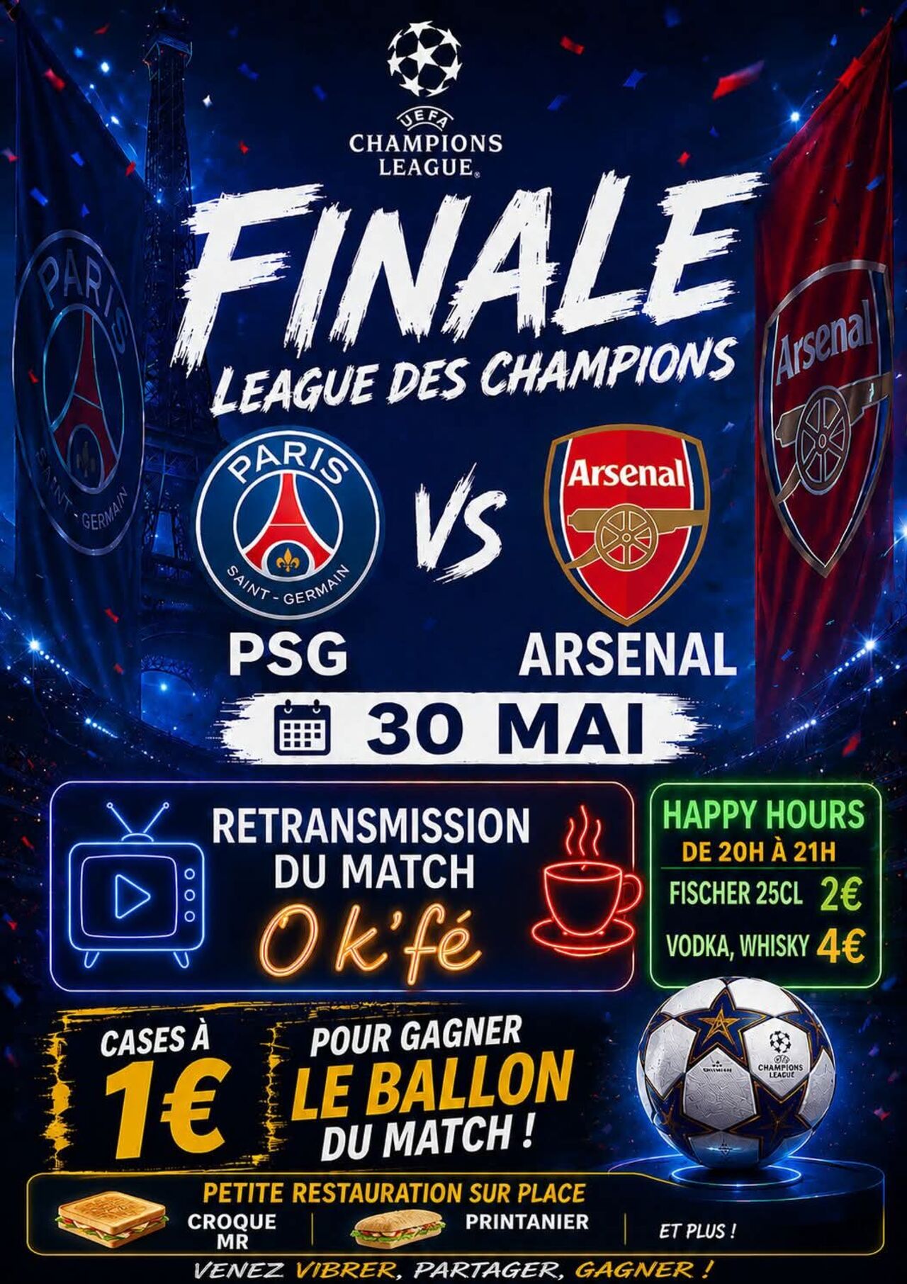 Finale league des champions 30 mqi