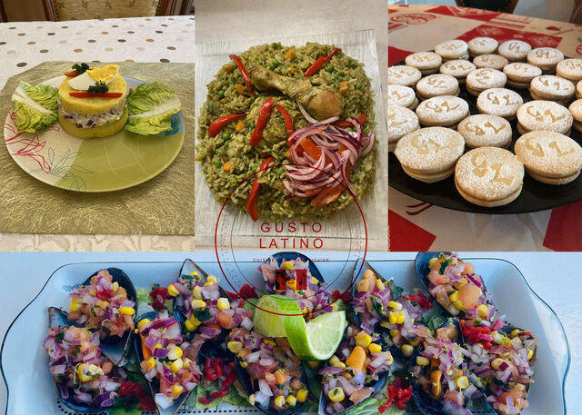 CAUSA au thon ou poulet
Arroz con pollo
Alfajores
