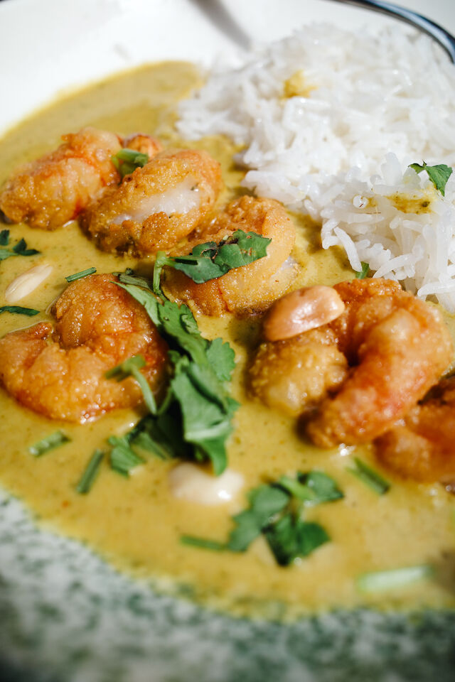 Curry de gambas