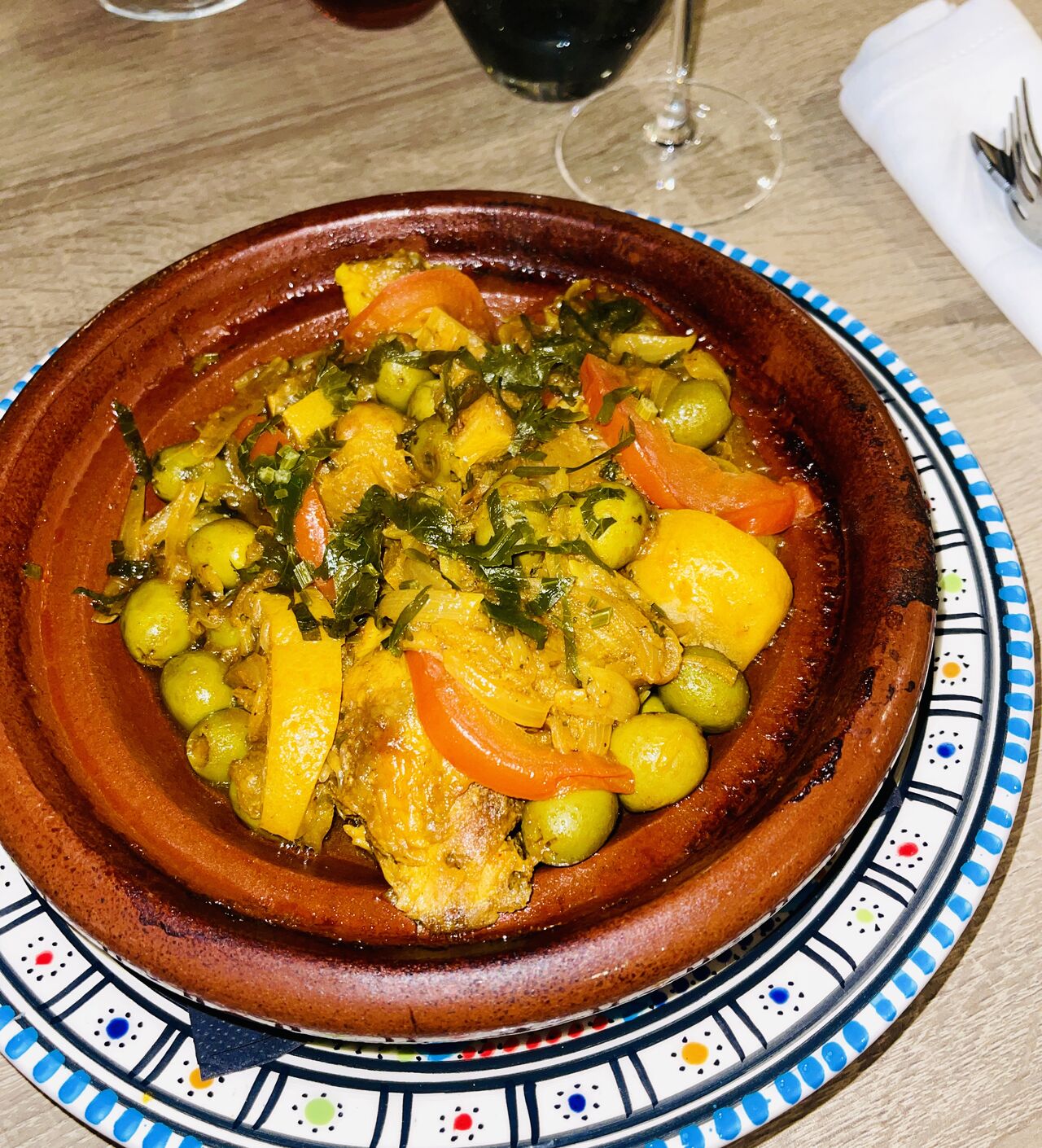 TAGINE POULET OLIVES CITRONS