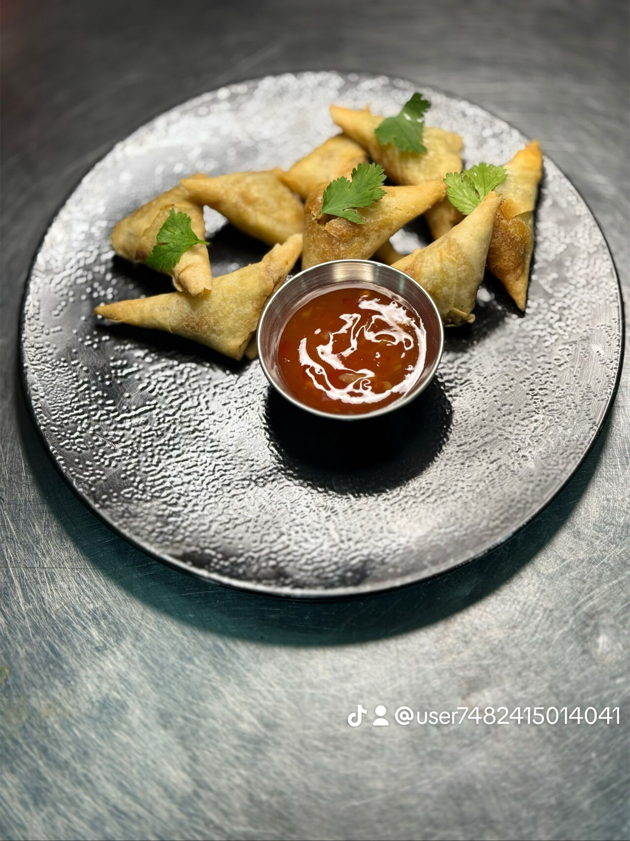 Samoussa crevette, légume