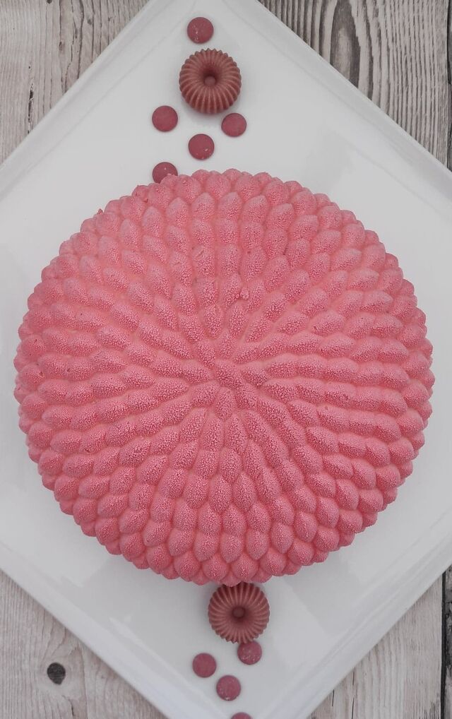 entremets Ruby, chocolat Callebaut