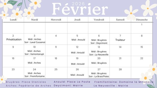 Les emplacements où vous pouvez nous retrouver ! 