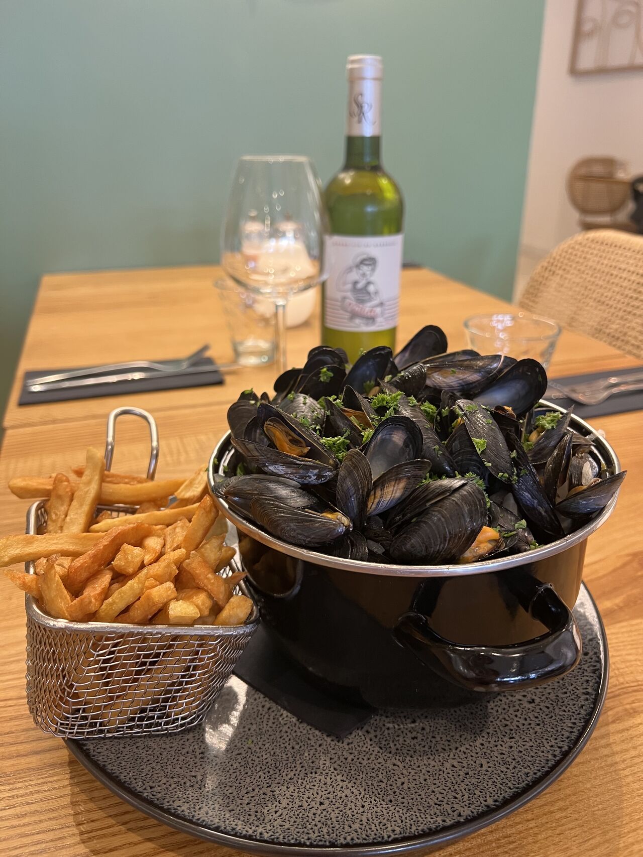 Moules frites fraiche