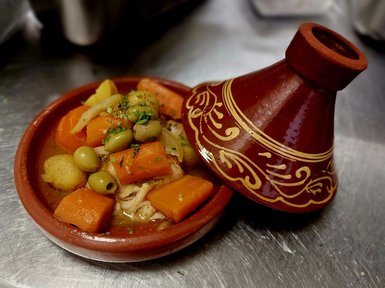 Tajine poulet légumes citrons confits