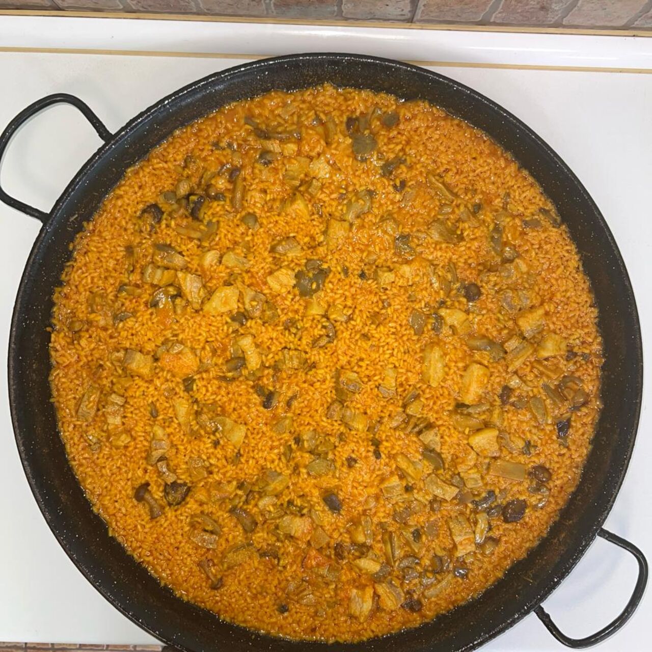 Arroz con setas y magro