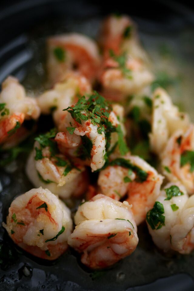 Crevettes à l'ail et au persil
