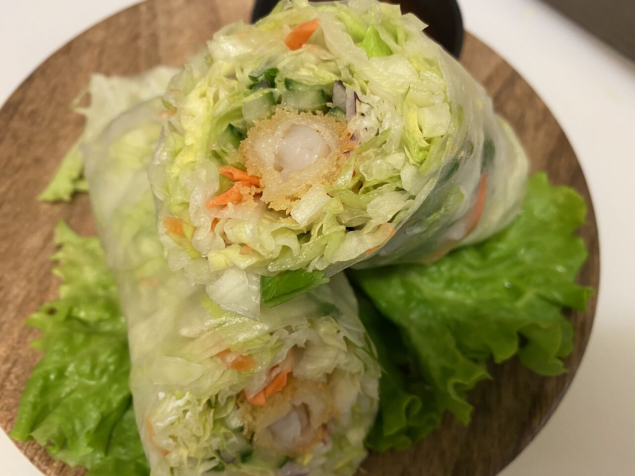 Rouleaux de printemps au crevettes tempura