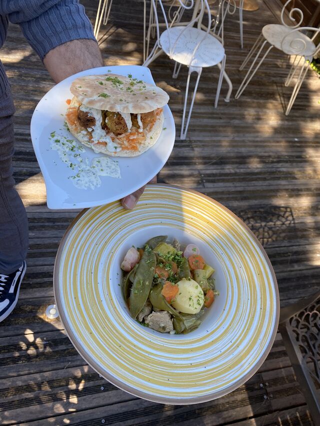 plats servis en terrasse