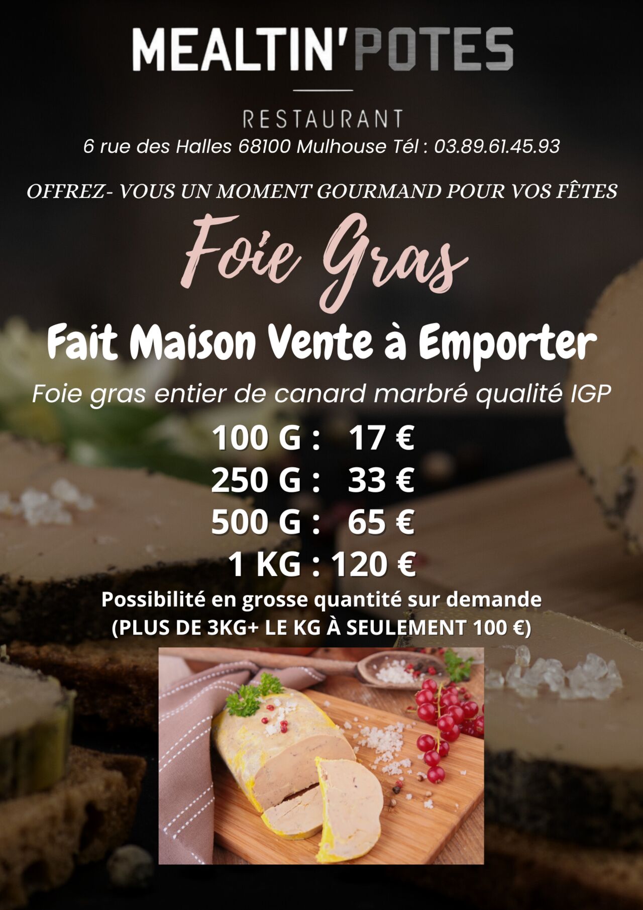 Offrez-vous un moment gourmand pour les fêtes avec notre Foie Gras Maison !