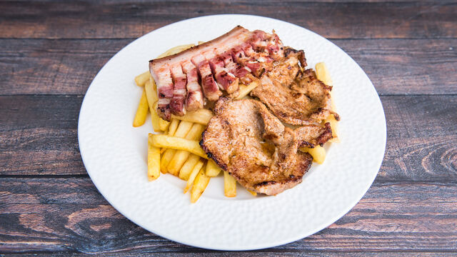 Cigánypecsenye tarjából, kolozsvári szalonnával