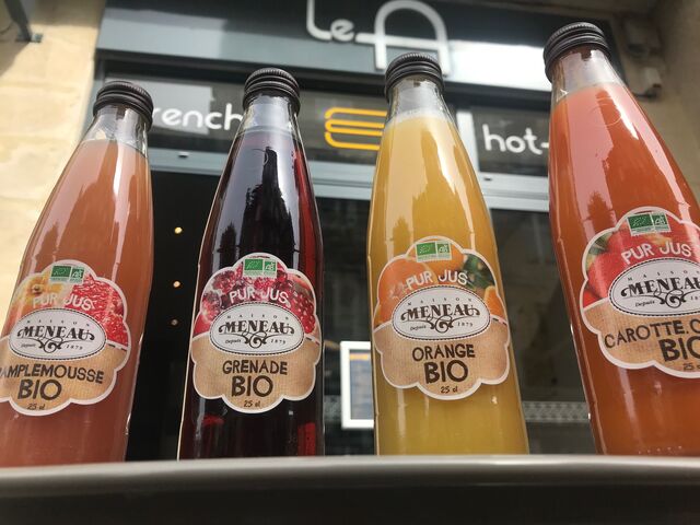 Nos pur jus 100 % bio de la Maison Meneau 