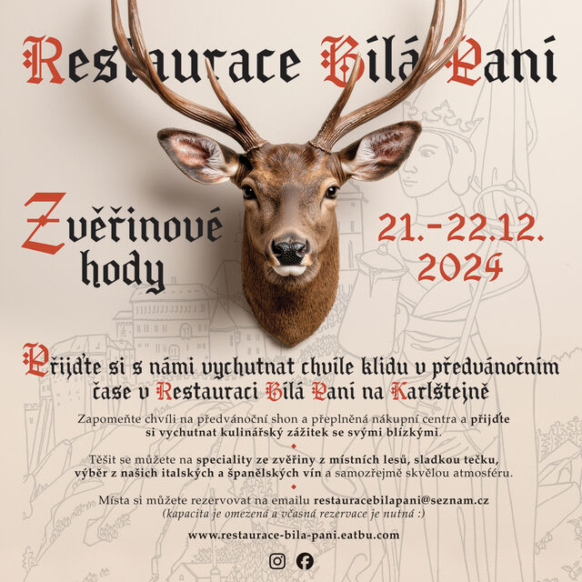 Zvěřinové hody 21.-22.2024. Pro rezervaci nás neváhejte kontaktovat. :)