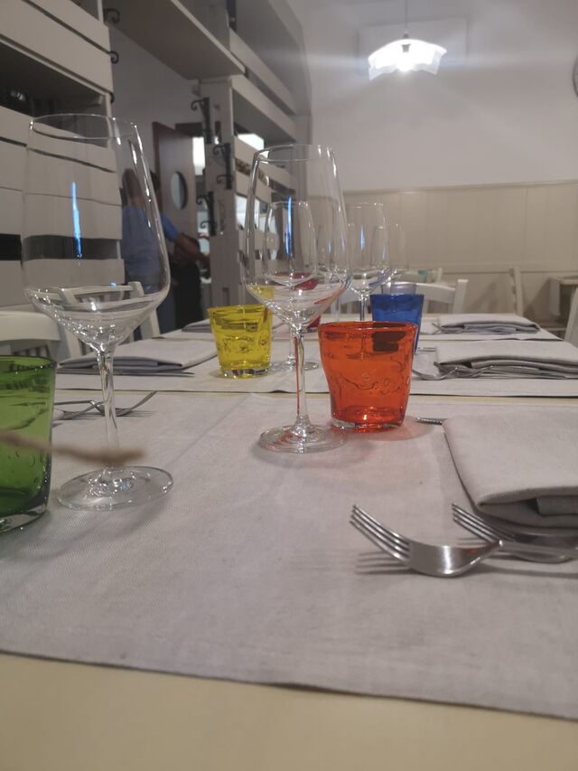 Il dettaglio di un tavolo