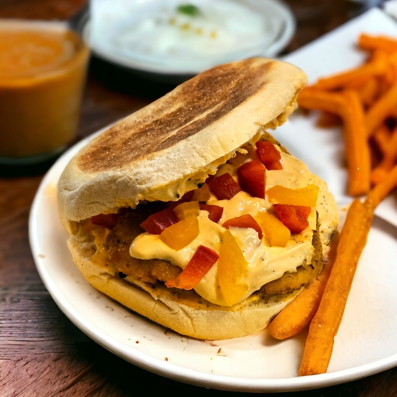 Le Bat Chicken avec notre sauce fromagère savoureuse 