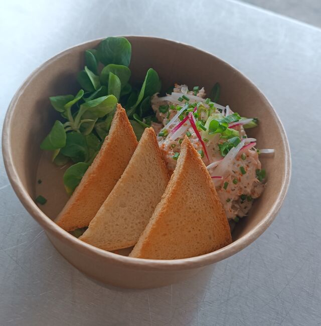 Rillettes de saumon et toasts