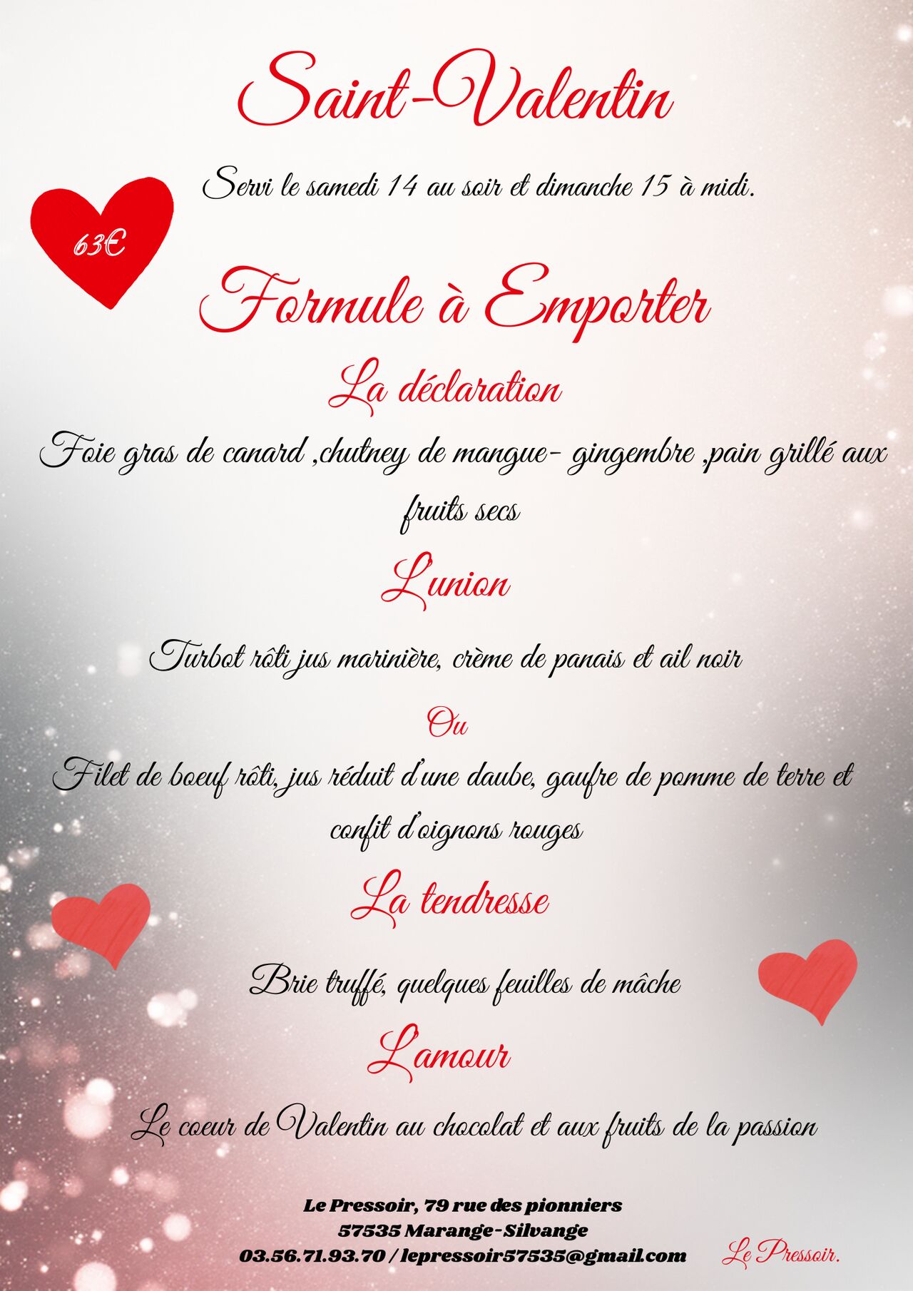 Saint Valentin à Emporter