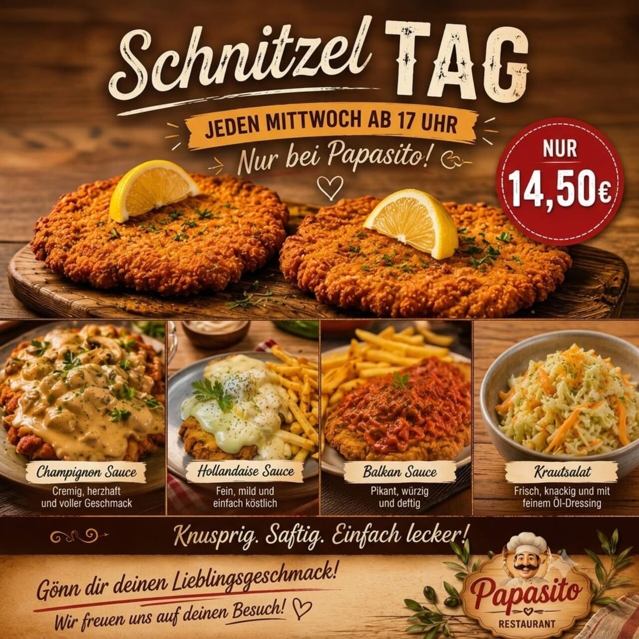 Mittwochs ist Schnitzeltag