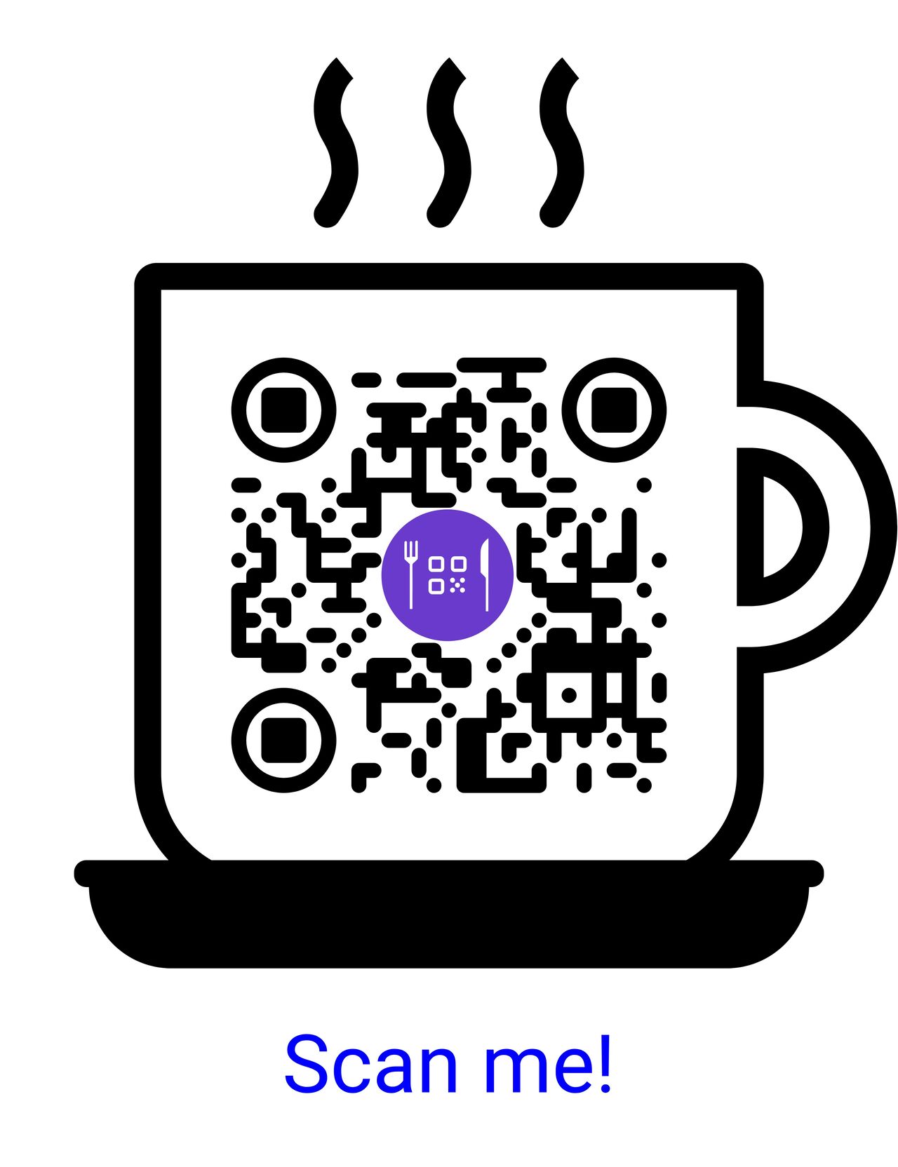 QR Code drucken und Scannen oder unten drücken