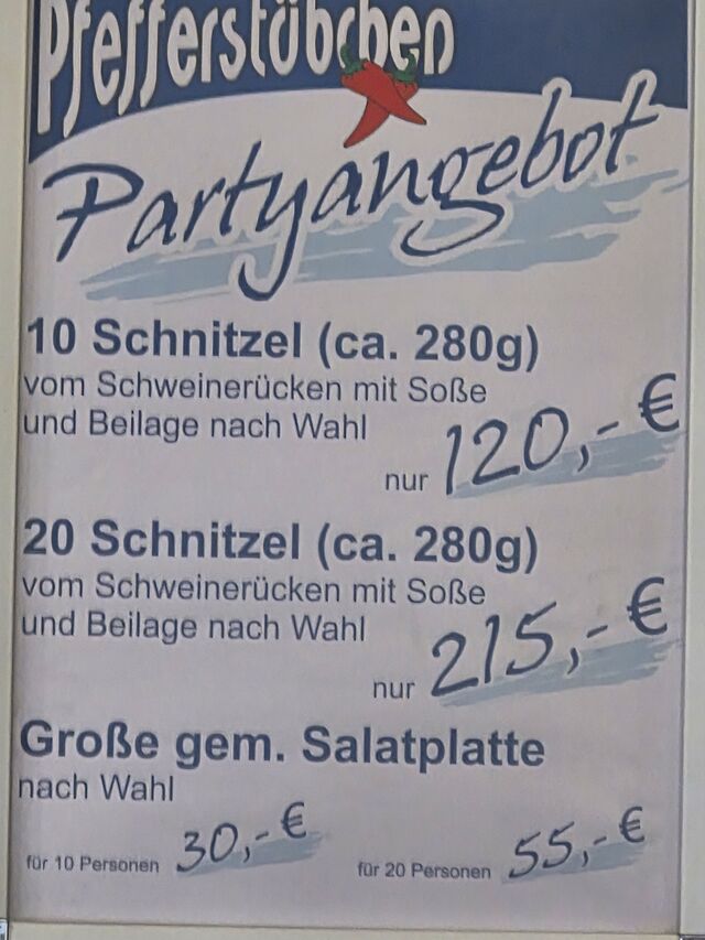 Partyangebot