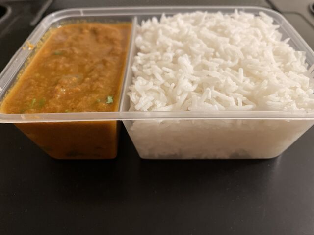 Menu midi - Riz et Curry de poulet