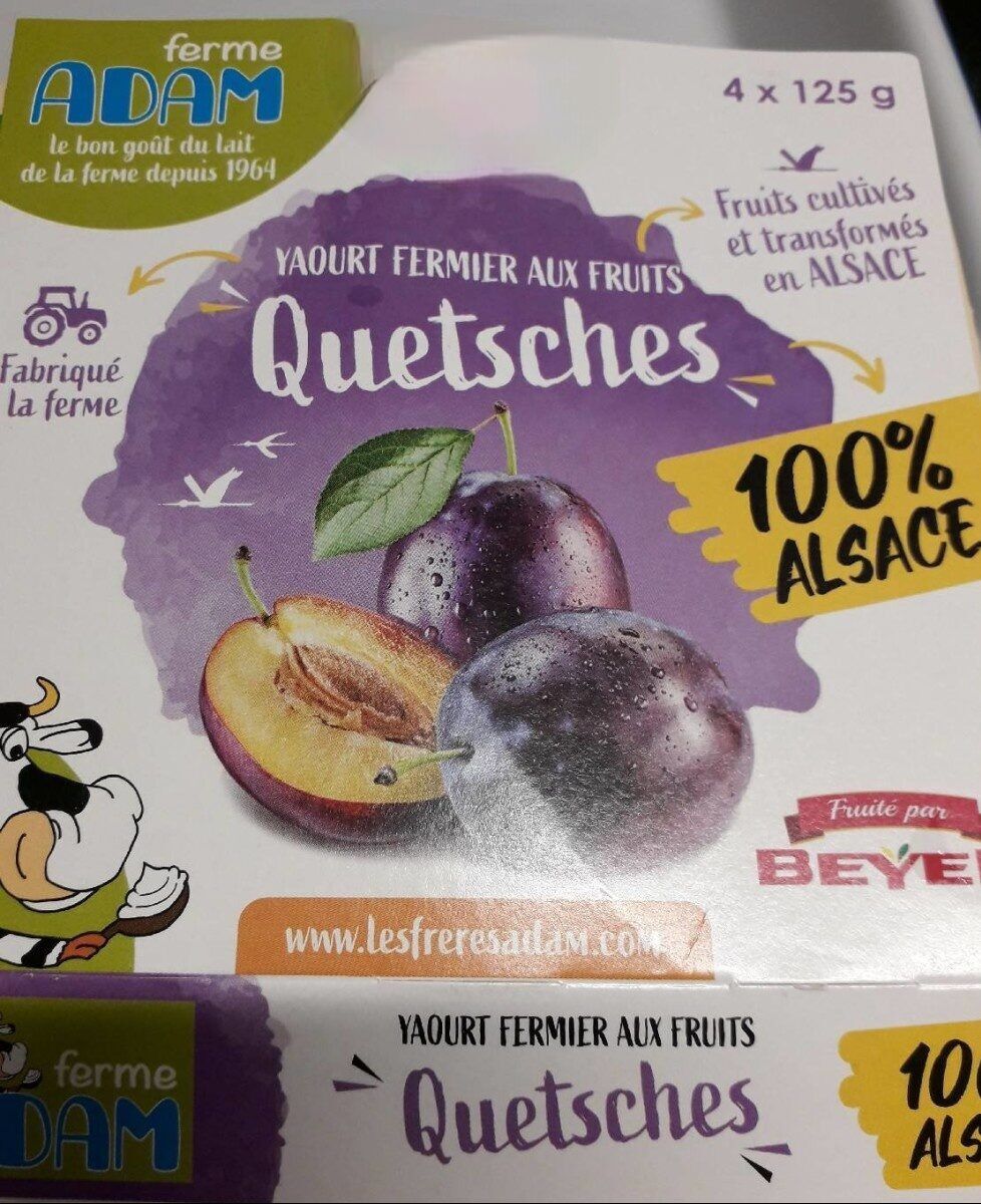 Yaourts fermiers 100% Alsace quetsches Ferme Adam - 4x125gr - 2,45€