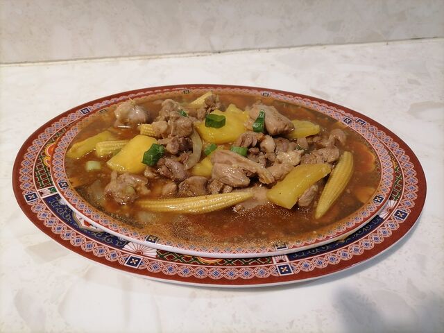 porc ou poulet ananas