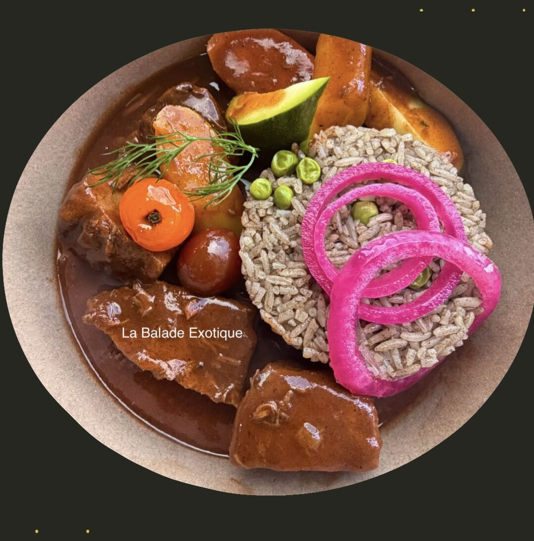 Ragoût haïtien riz djon djon