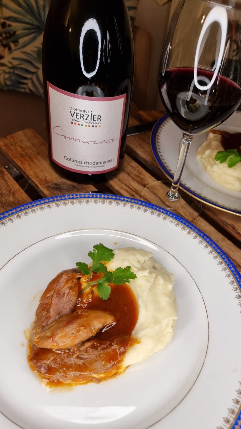 Effiloché de canard et son écrasé de pomme de terres