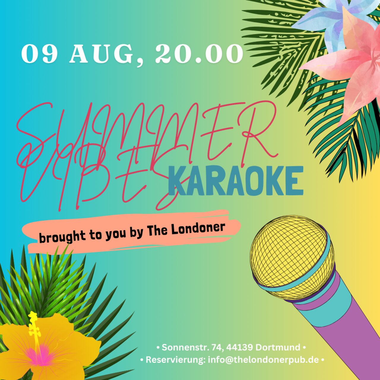 09 AUG - Summer Karaoke 🍍🦜♫🎤♫🍹