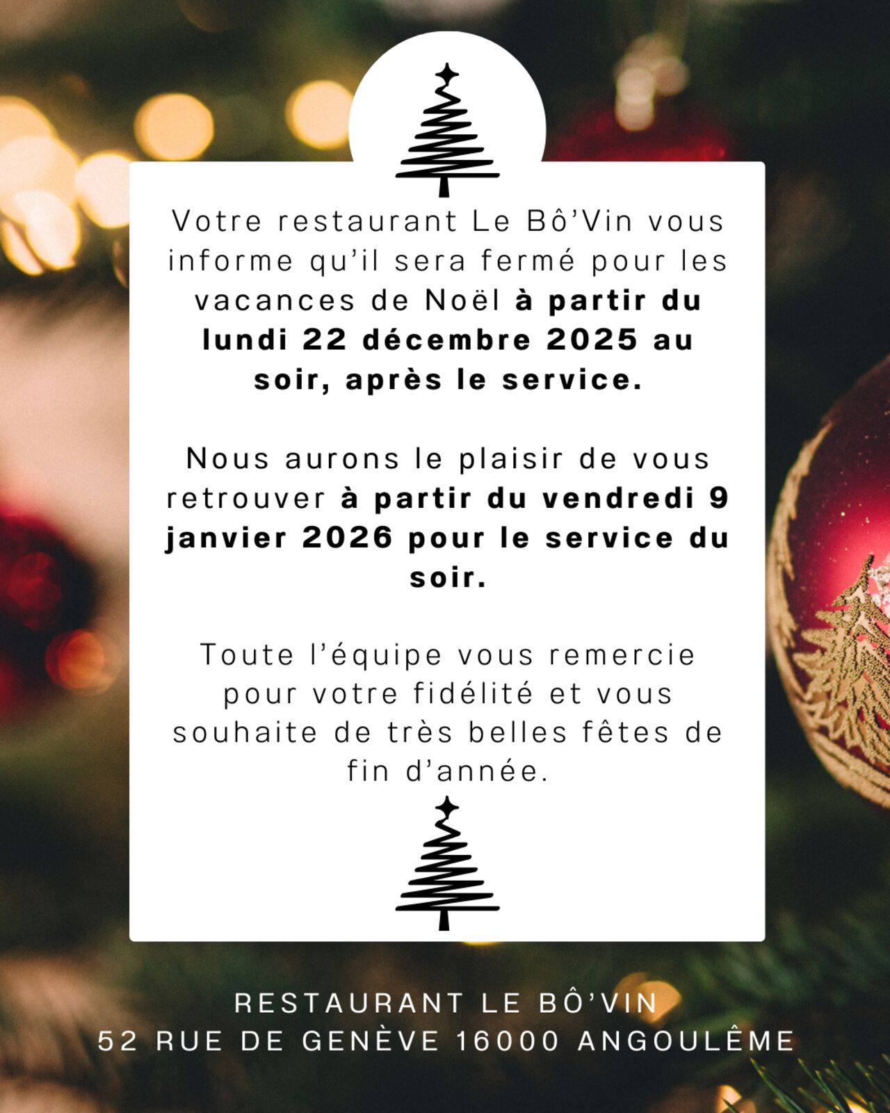 Vacances de Noël