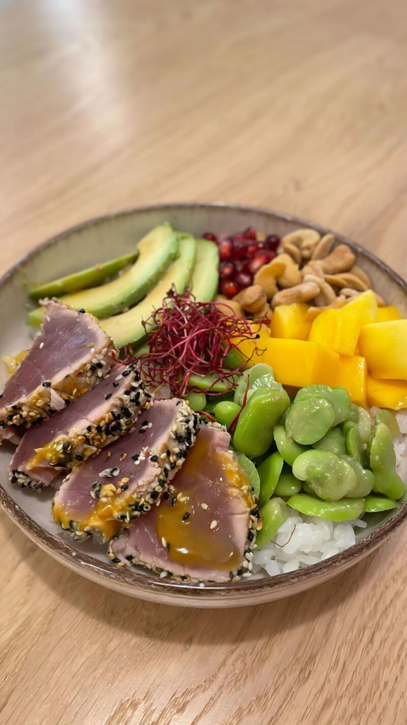 Tataki de thon façon pokebowl