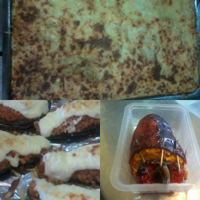 LASAÑA, CANELONES, BERENJENAS, PATATAS Y PIMIENTOS RELLENOS