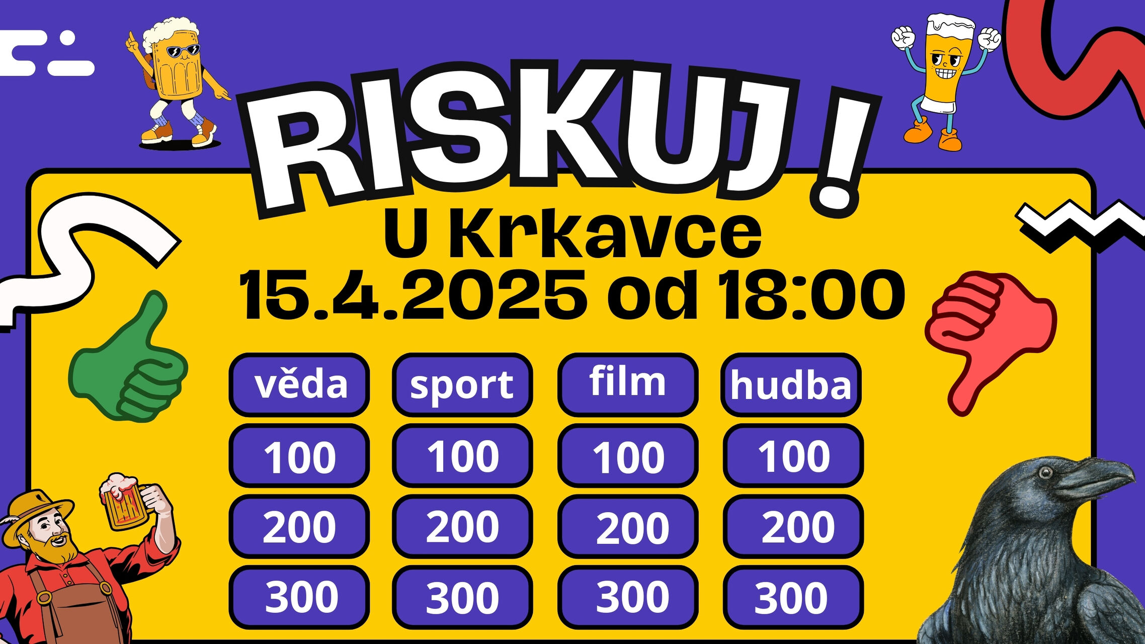 Akce 🆗 15.4.2025 Riskuj U Krkavce !
