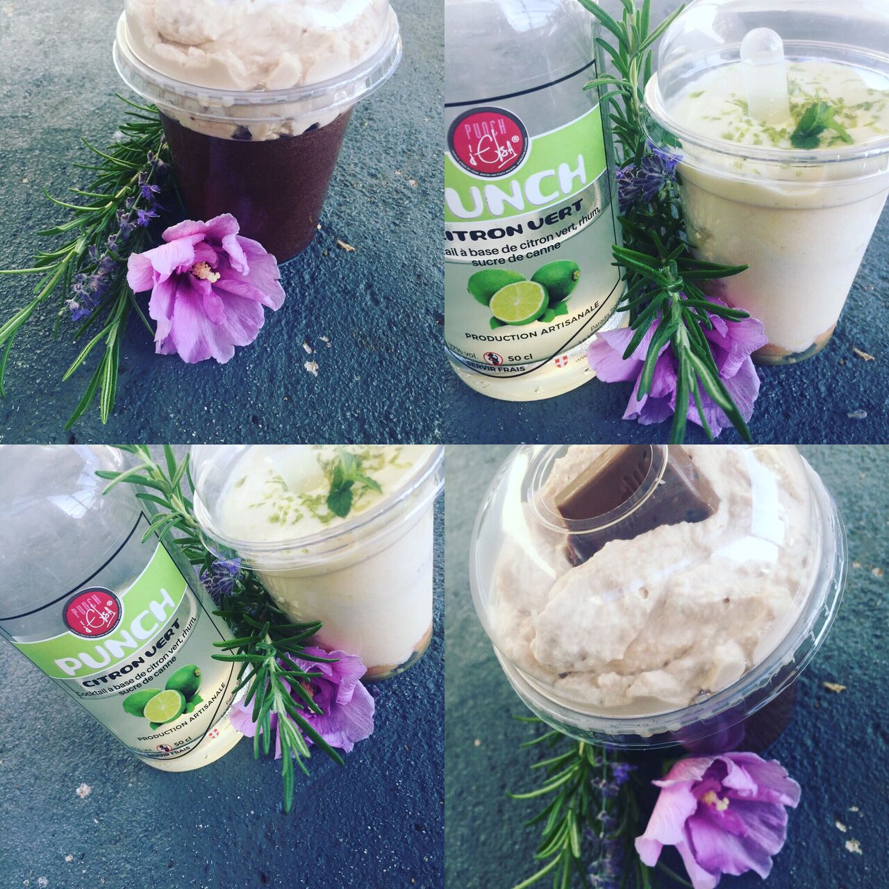 Nouveaux desserts mousse chocolat et chantilly au Milka et charlotte au citron vert avec un punch citron vert des punch Delsa 