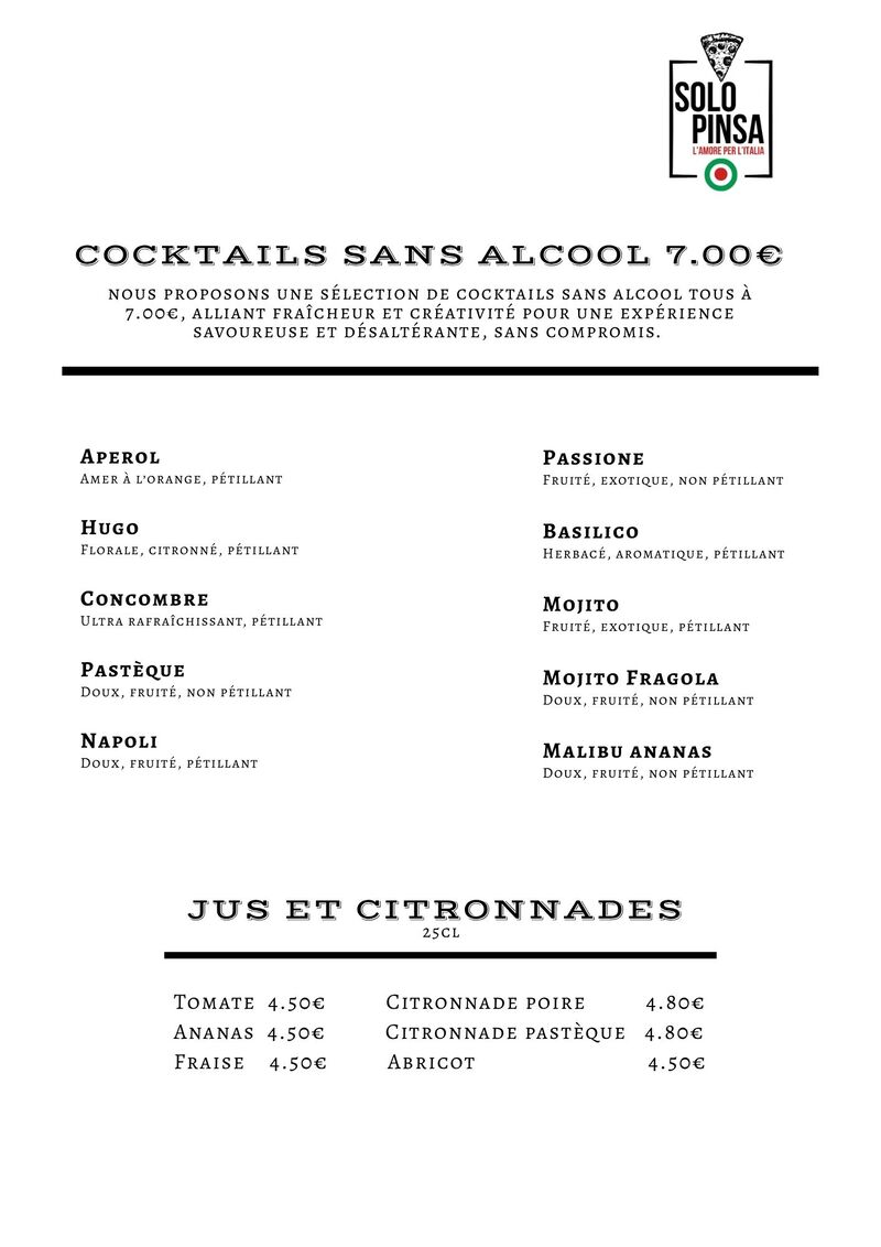 Cocktails Sans Alcol