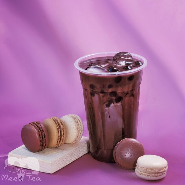  Latte au chocolat avec panna cotta