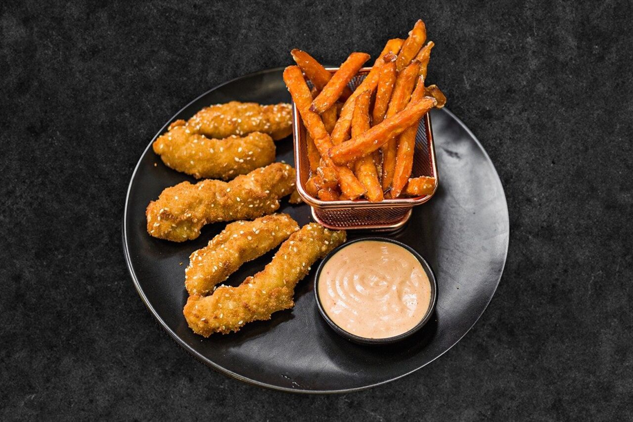 Szezámmagos csirkemell csíkok