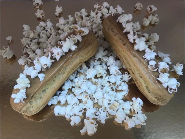 crème pâtissière caramel et popcorn!